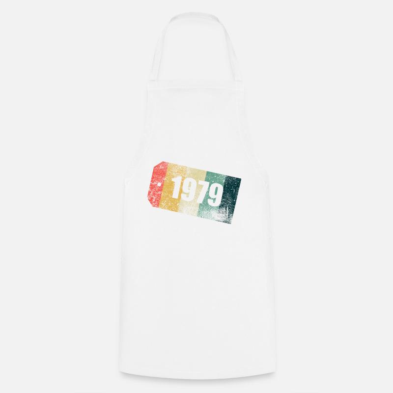 Millésime 1979 Stripe Day Grunge - Tablier de cuisine - blanc