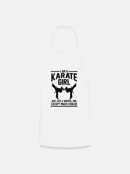 Karate Mädchen Geschenk - Kochschürze - Weiß