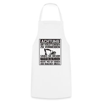 Baggerfahrer Geschenk Lustiger Spruch Bagger - Kochschürze - Weiß - Vorne - AI Model Male 185 dark (185cm)