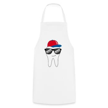 Funny Dental Dentist Helper Gift - Cooking Apron - white - Front - AI Model Male 185 dark (185cm)