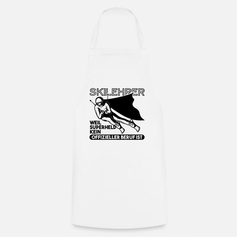 Geschenk Skilehrer - Kochschürze - Weiß