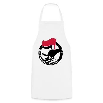 « Dogs Against Fascism » pour les propriétaires de chiens Antifa - Tablier de cuisine - blanc - Devant - AI Model Male 185 dark (185cm)