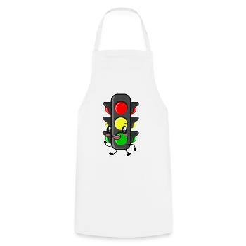 Feu de circulation Permis de conduire - Tablier de cuisine - blanc - Devant - AI Model Male 185 dark (185cm)