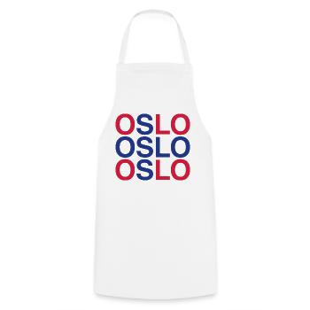 OSLO Norwegian Flag - Norwegen - Norway - Cooking Apron - white - Front - AI Model Male 185 dark (185cm)