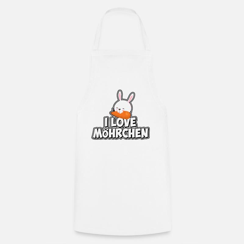 I love carrots - Easter - Cooking Apron - white
