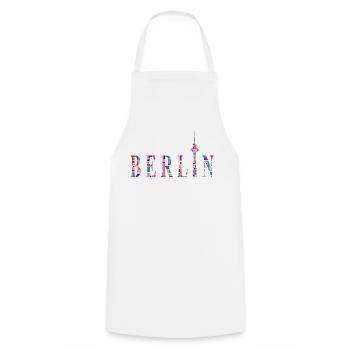 Berlin T-Shirt - Berlin Fernsehturm Shirt - I Love - Tablier de cuisine - blanc - Devant - AI Model Male 185 dark (185cm)