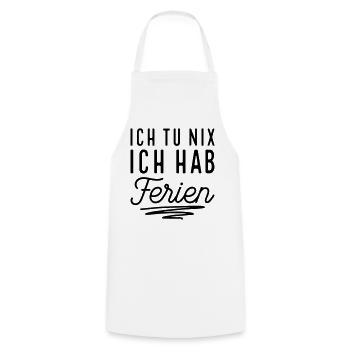 Endlich Ferien - Kochschürze - Weiß - Vorne - AI Model Male 185 dark (185cm)