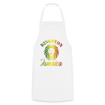 Kingston Town Jamaica Backpacker Travel - Tablier de cuisine - blanc - Devant - AI Model Male 185 dark (185cm)