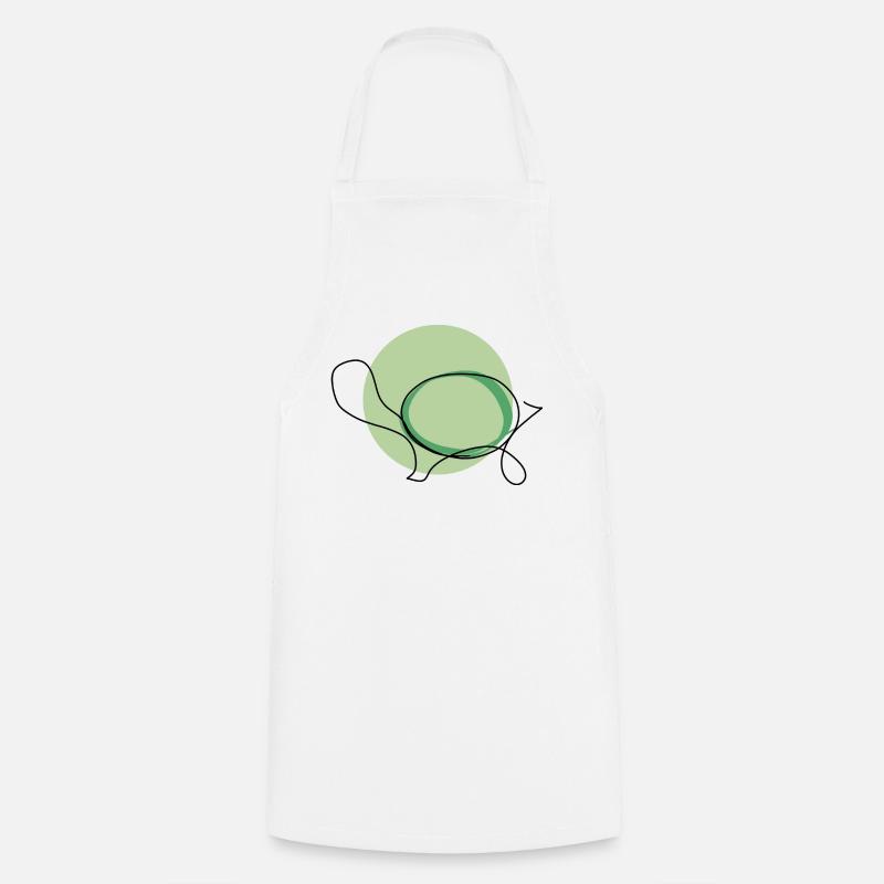 Turtle - Cooking Apron - white