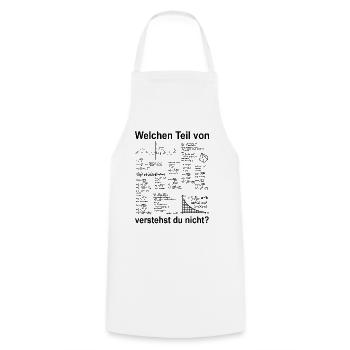 Mathematik Algebra Mathelehrer Studium Uni Abitur - Kochschürze - Weiß - Vorne - AI Model Male 185 dark (185cm)