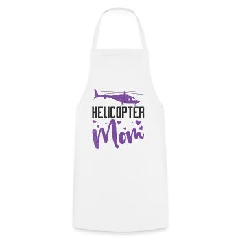 Helikopter Mama Kinder Mutter Eltern - Kochschürze - Weiß - Vorne - AI Model Male 185 dark (185cm)