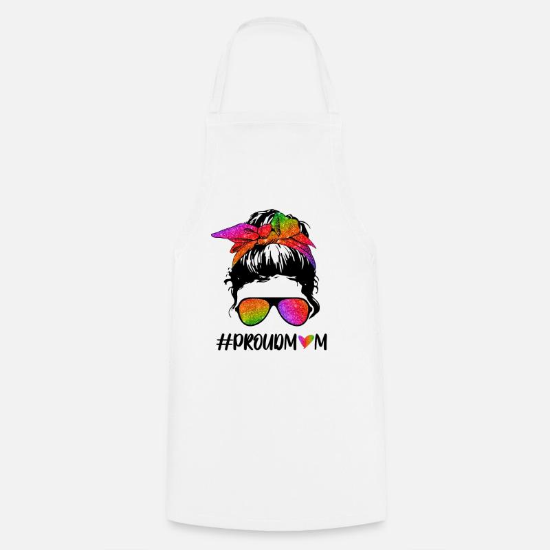Proud Mom Hashtag - Cooking Apron - white
