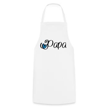 Papa - Tablier de cuisine - blanc - Devant - AI Model Male 185 dark (185cm)