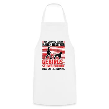 Bayerischer Gebirgsschweißhund Personal Spruch - Kochschürze - Weiß - Vorne - AI Model Male 185 dark (185cm)