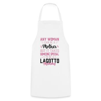 Lagotto Romagnolo Mom Truffle Dog Gift - Cooking Apron - white - Front - AI Model Male 185 dark (185cm)