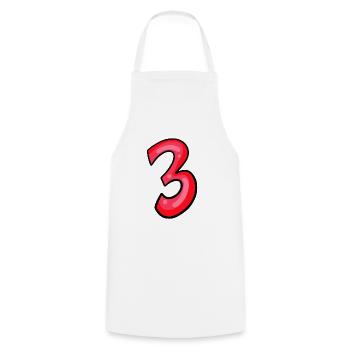 3 - Cooking Apron - white - Front - AI Model Male 185 dark (185cm)