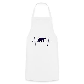 Polar Bear Heartbeat - Cooking Apron - white - Front - AI Model Male 185 dark (185cm)