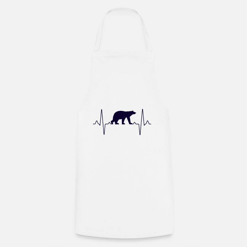 Eisbär Herzschlag - Kochschürze - Weiß