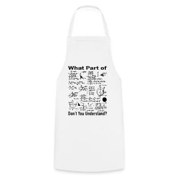 Mathematics Teacher - Math Formulas Bills - Cooking Apron - white - Front - AI Model Male 185 dark (185cm)
