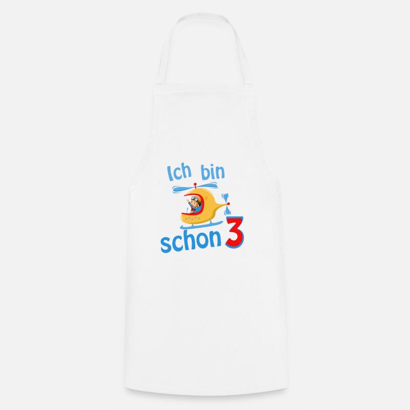 ich bin schon 3 - Kochschürze - Weiß