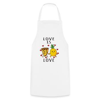 Pizza Hawaii Pineapple Pizza Food - Cooking Apron - white - Front - AI Model Male 185 dark (185cm)