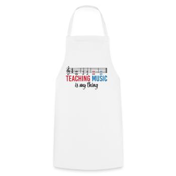 Teaching Music Is My Thing Music Teacher - Cooking Apron - white - Front - AI Model Male 185 dark (185cm)