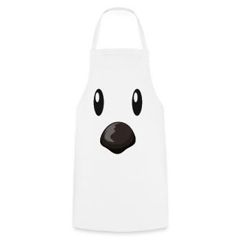 Wombat Costume visage - Tablier de cuisine - blanc - Devant - AI Model Male 185 dark (185cm)
