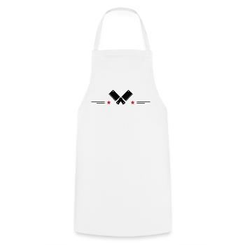 Couteaux de cuisine pour les chefs étoilés - Tablier de cuisine - blanc - Devant - AI Model Male 185 dark (185cm)
