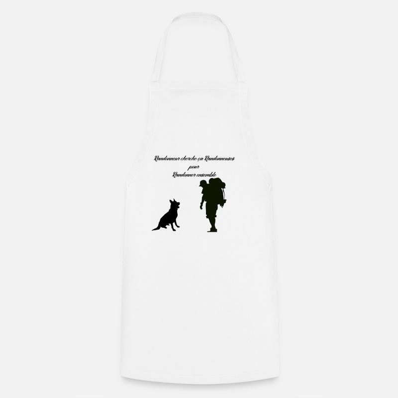 hiker looking for hiker - Cooking Apron - white