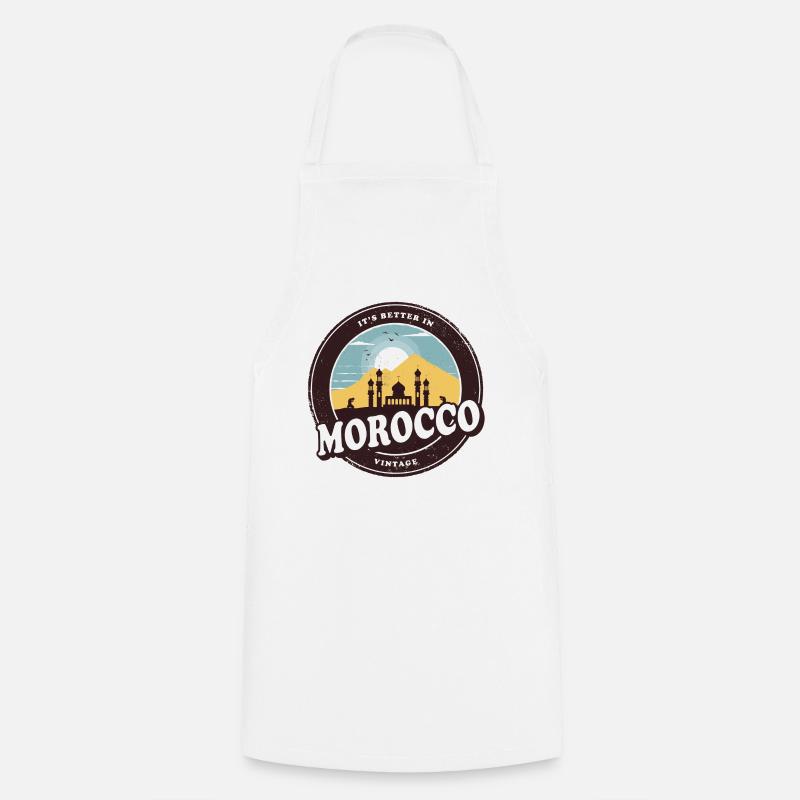Marokko Vintage Moschee Design - Kochschürze - Weiß