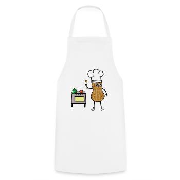 Cacahuète cuisine cuisine cuisinière cuisinière amateur - Tablier de cuisine - blanc - Devant - AI Model Male 185 dark (185cm)