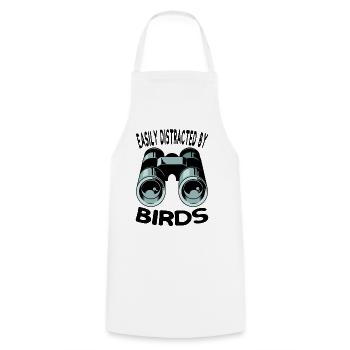 Birds Watching Orinthologist Birdwatching Gift - Cooking Apron - white - Front - AI Model Male 185 dark (185cm)