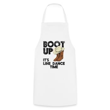 Country Western Line Dance Line Dancing Cowboy - Cooking Apron - white - Front - AI Model Male 185 dark (185cm)