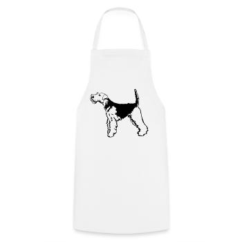 Welsh Terrier - Cooking Apron - white - Front - AI Model Male 185 dark (185cm)