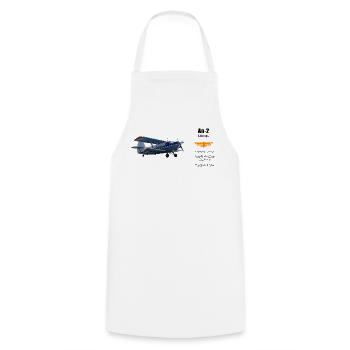 An-2 - Cooking Apron - white - Front - AI Model Male 185 dark (185cm)