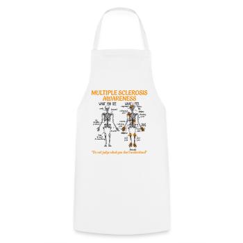 Multiple Sclerosis Awareness - Cooking Apron - white - Front - AI Model Male 185 dark (185cm)