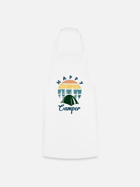 Happy Camper - Cooking Apron - white