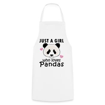 Mädchen Panda Spruch Geschenk Damen Kinder - Kochschürze - Weiß - Vorne - AI Model Male 185 dark (185cm)