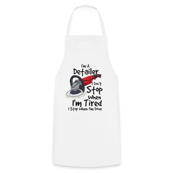 Auto Detailing Car Detailer - Cooking Apron - white - Front - AI Model Male 185 dark (185cm)