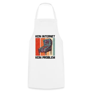 Pinball kein Internet lustiger Flipperautomat - Kochschürze - Weiß - Vorne - AI Model Male 185 dark (185cm)