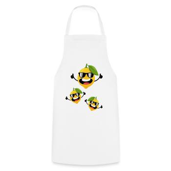 Lemon Face Lemon Funny Lemon Lemon - Cooking Apron - white - Front - AI Model Male 185 dark (185cm)