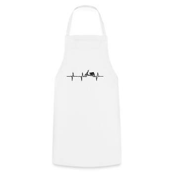 Scooter Heartbeat Scooter Mofa Scooter Driver - Cooking Apron - white - Front - AI Model Male 185 dark (185cm)