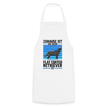 Flat Coated Retriever Hundetricks Spruch - Kochschürze - Weiß - Vorne - AI Model Male 185 dark (185cm)