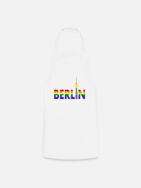 Berlin - Berliner Bär - I Love Berlin - Gay Pride - Kochschürze - Weiß