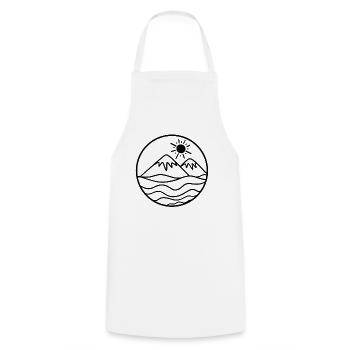 Hikers Hiking Mountain Mountains Sun - Cooking Apron - white - Front - AI Model Male 185 dark (185cm)