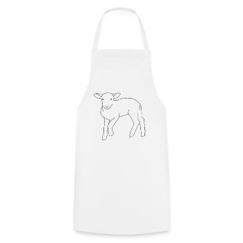 lamb - Cooking Apron - white - Front - AI Model Male 185 dark (185cm)