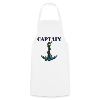 Captain and First Mate Matching - Tablier de cuisine - blanc - Devant - AI Model Male 185 dark (185cm)