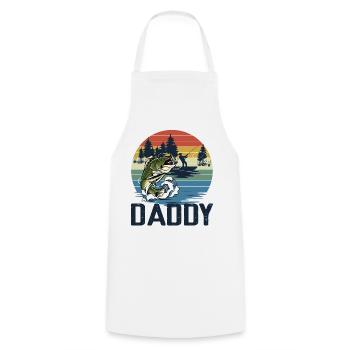Fishing Daddy Matching - Kochschürze - Weiß - Vorne - AI Model Male 185 dark (185cm)
