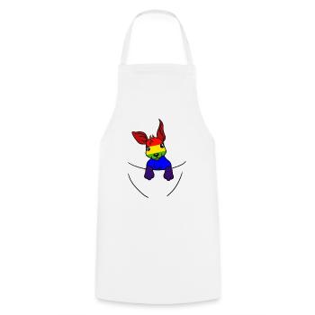 Koala LGBT Regenbogenfahne Gay Pride Gay - Kochschürze - Weiß - Vorne - AI Model Male 185 dark (185cm)