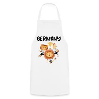 Football team Germany Animals Football Gift - Cooking Apron - white - Front - AI Model Male 185 dark (185cm)